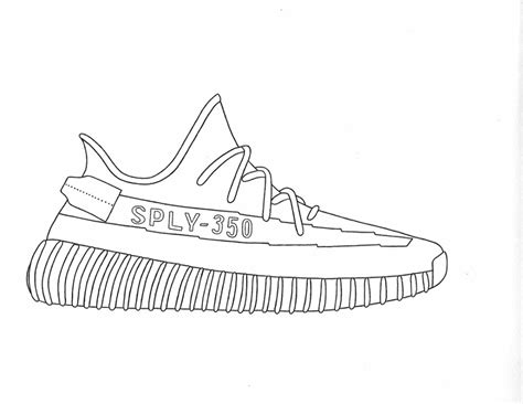 yeezy kleurplaat|yeezy boost v2 coloring pages.